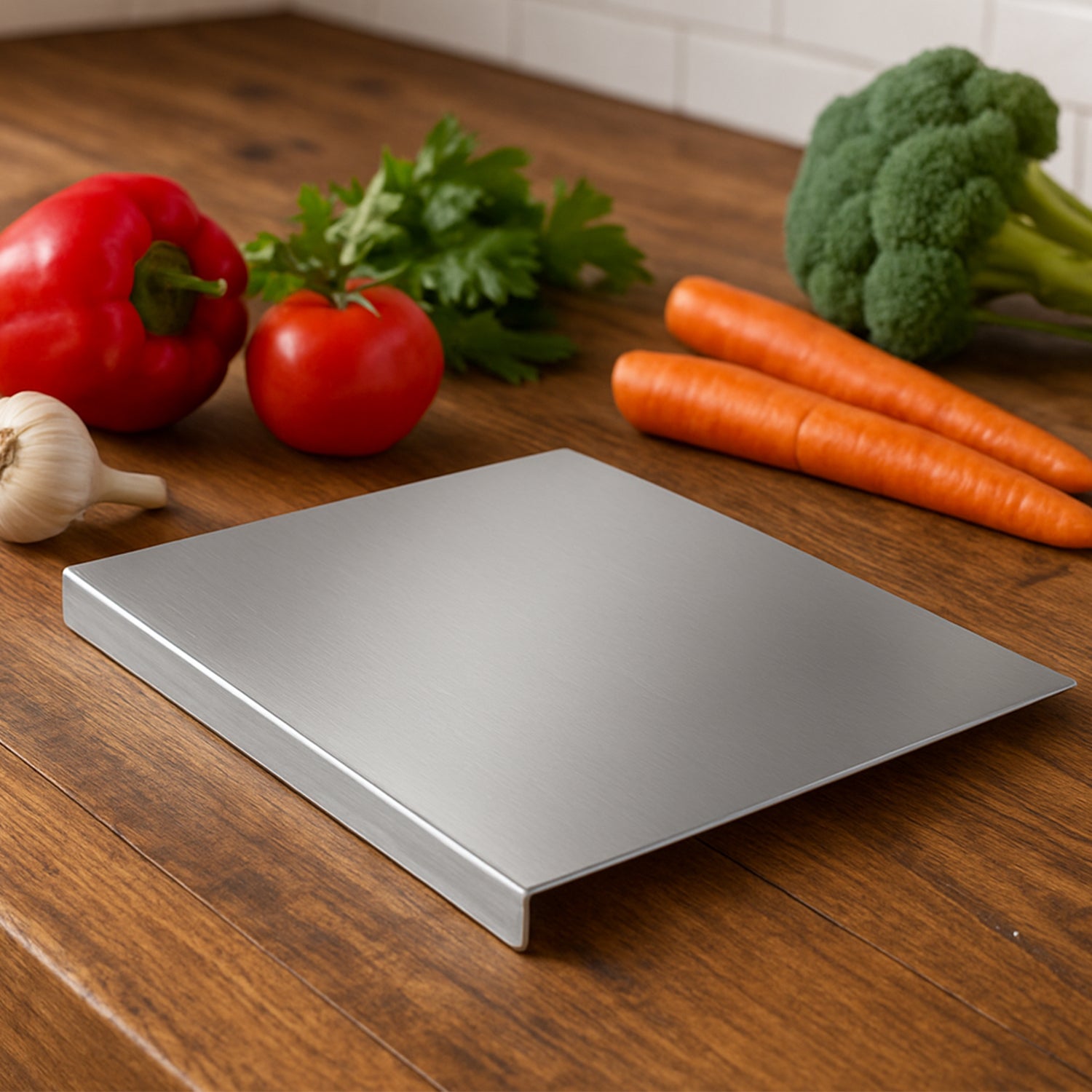 Premium Stainless Steel Anti-bacterial Chopping Board For Kitchen (1 Pc) Premium Stainless Steel Anti-bacterial Chopping Board For Kitchen (1 Pc)